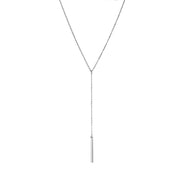 Vela Long Bar Necklace in silver tone featuring bar pendant, product image 4