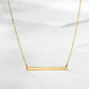 Sera Bar Necklace in gold tone featuring bar pendant, product image 6