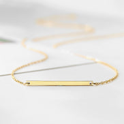 Sera Bar Necklace in gold tone featuring bar pendant, product image 9