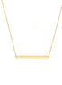 Sera Bar Necklace in gold tone featuring bar pendant