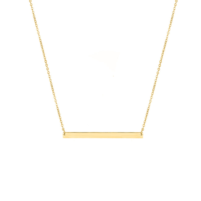 Sera Bar Necklace in gold tone featuring bar pendant