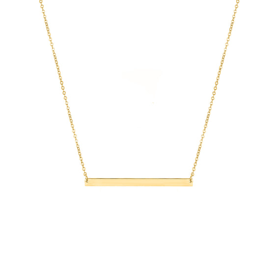Sera Bar Necklace in gold tone featuring bar pendant