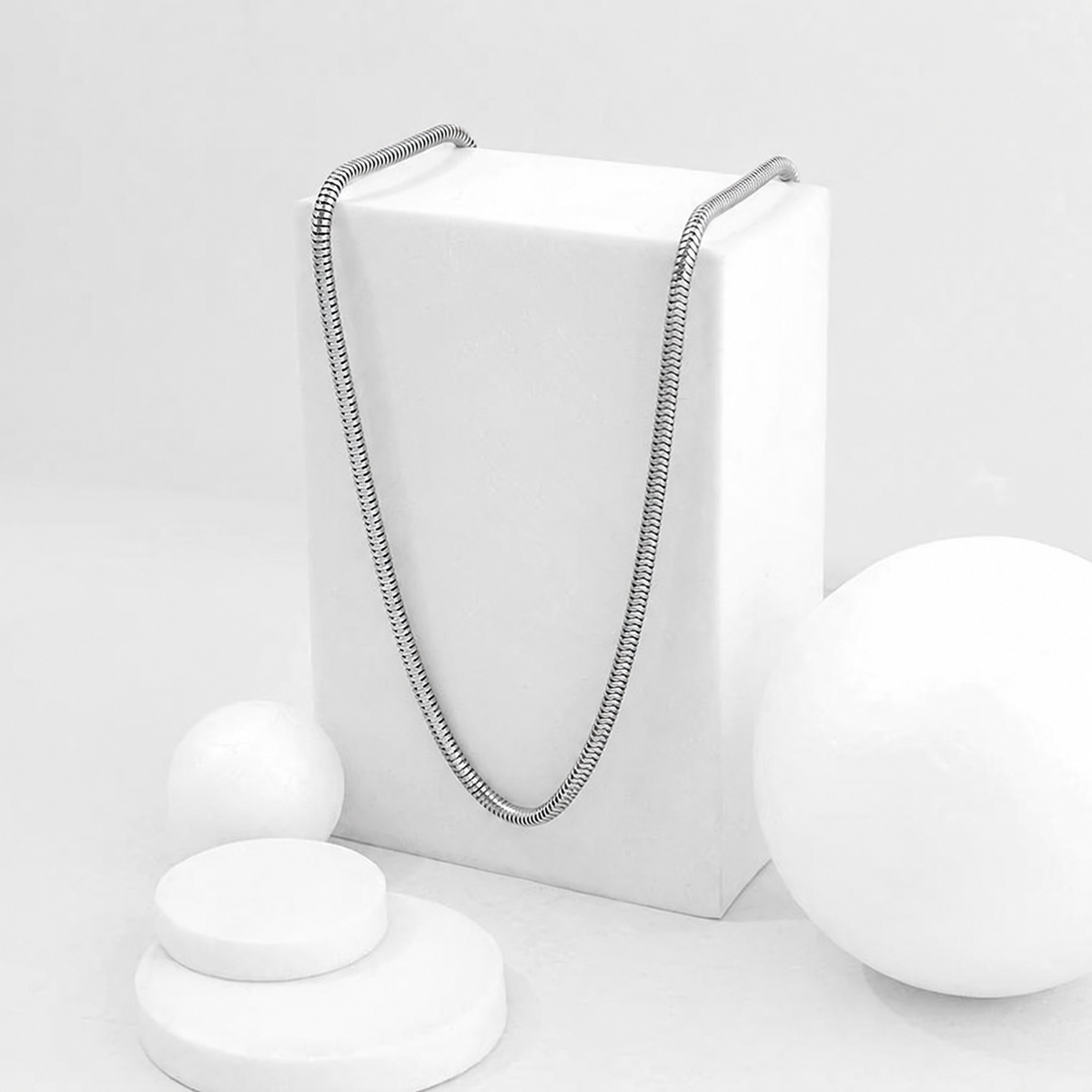 Mira Silver Snake Chain in silver tone, product image 12