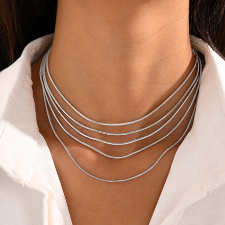 Mira Silver Snake Chain in silver tone, product image 9