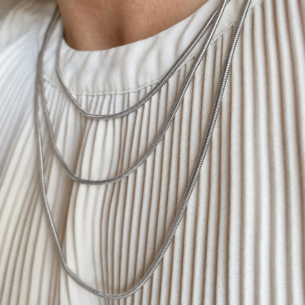 Mira Silver Snake Chain in silver tone, product image 11