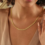 Soren Cuban Chain in gold tone featuring cuban link, product image 4