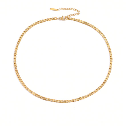 Soren Cuban Chain in gold tone featuring cuban link