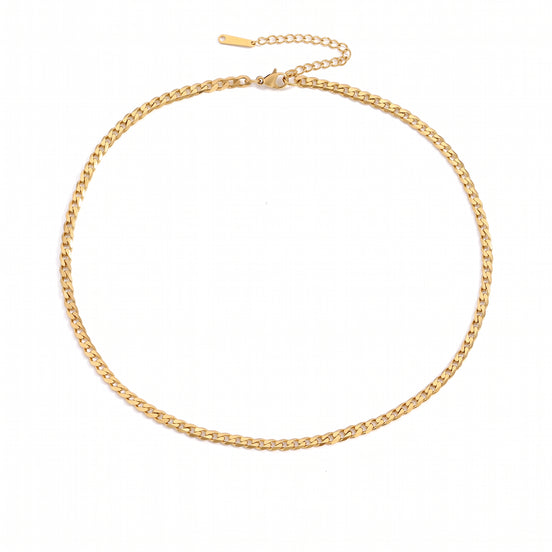 Soren Cuban Chain in gold tone featuring cuban link