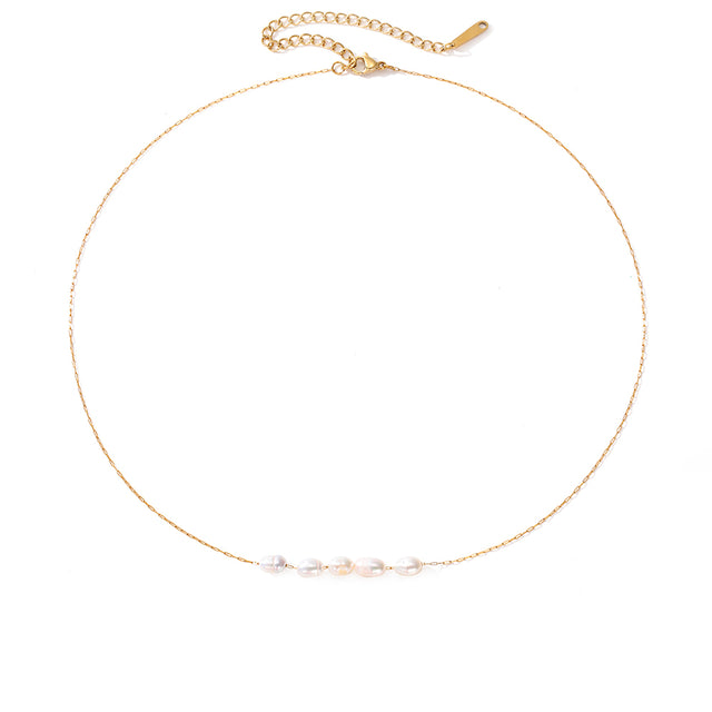 Mira Pearl Station Necklace