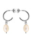 Elara Silver Pearl Drops in silver tone