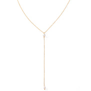 Luna Pearl Lariat in gold tone, product image 2