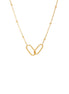 Amity Double-Link Necklace in gold tone featuring interlocking links