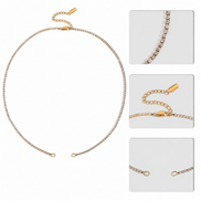 Rhea Link Necklace in gold tone featuring link chain
