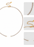Rhea Link Necklace in gold tone featuring link chain