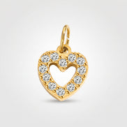 Amour Mini Heart Charm in gold tone, product image 4