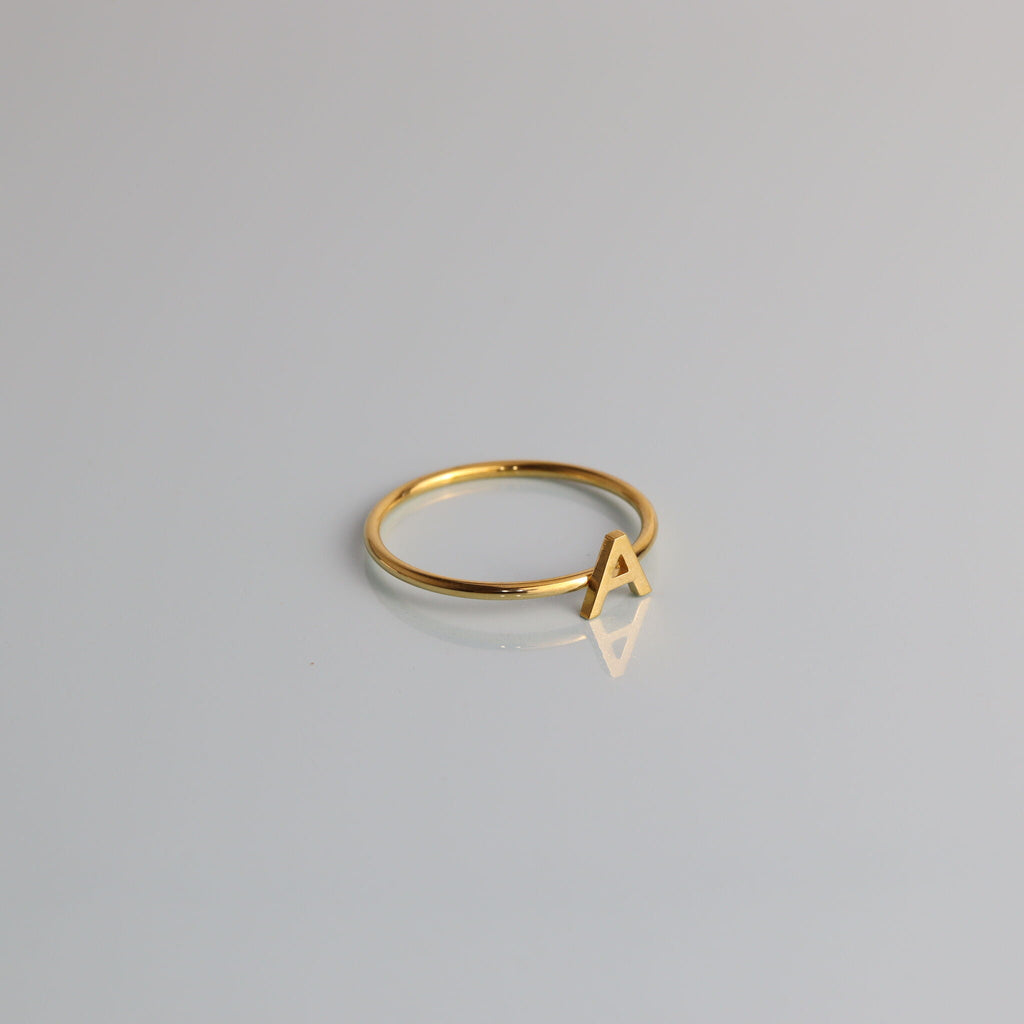 Gold Initial letter Stacking Ring (N-Z)
