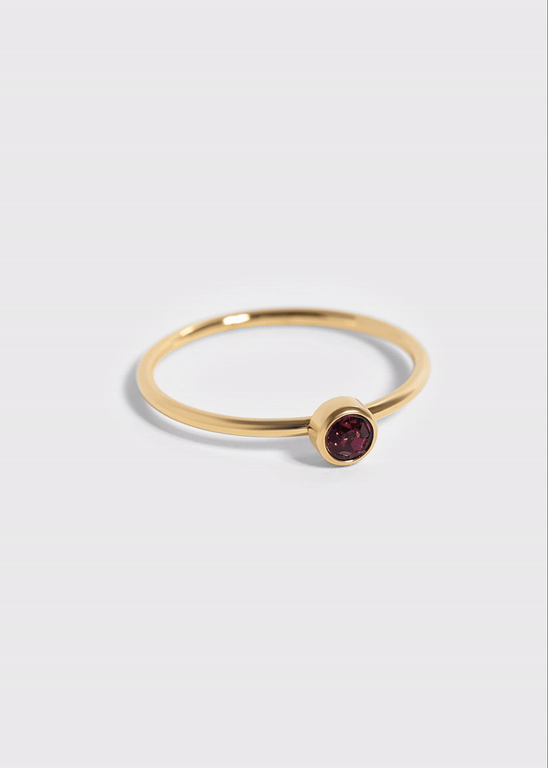 Gold Birthstone Stacking Ring