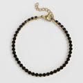 Jet black tennis chain bracelet