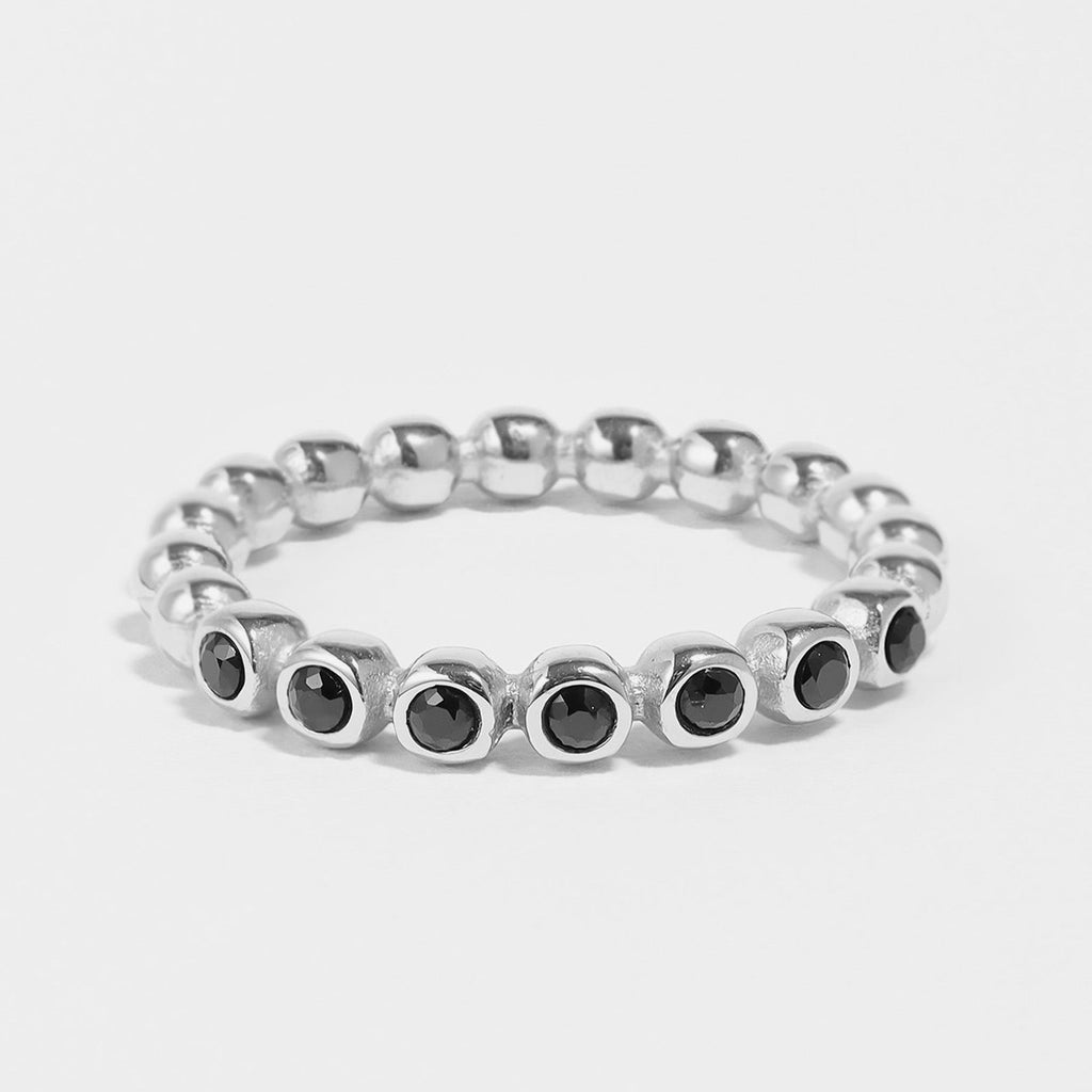 Beaded Stone Stacking Ring