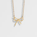 Gold Bow Necklace for women