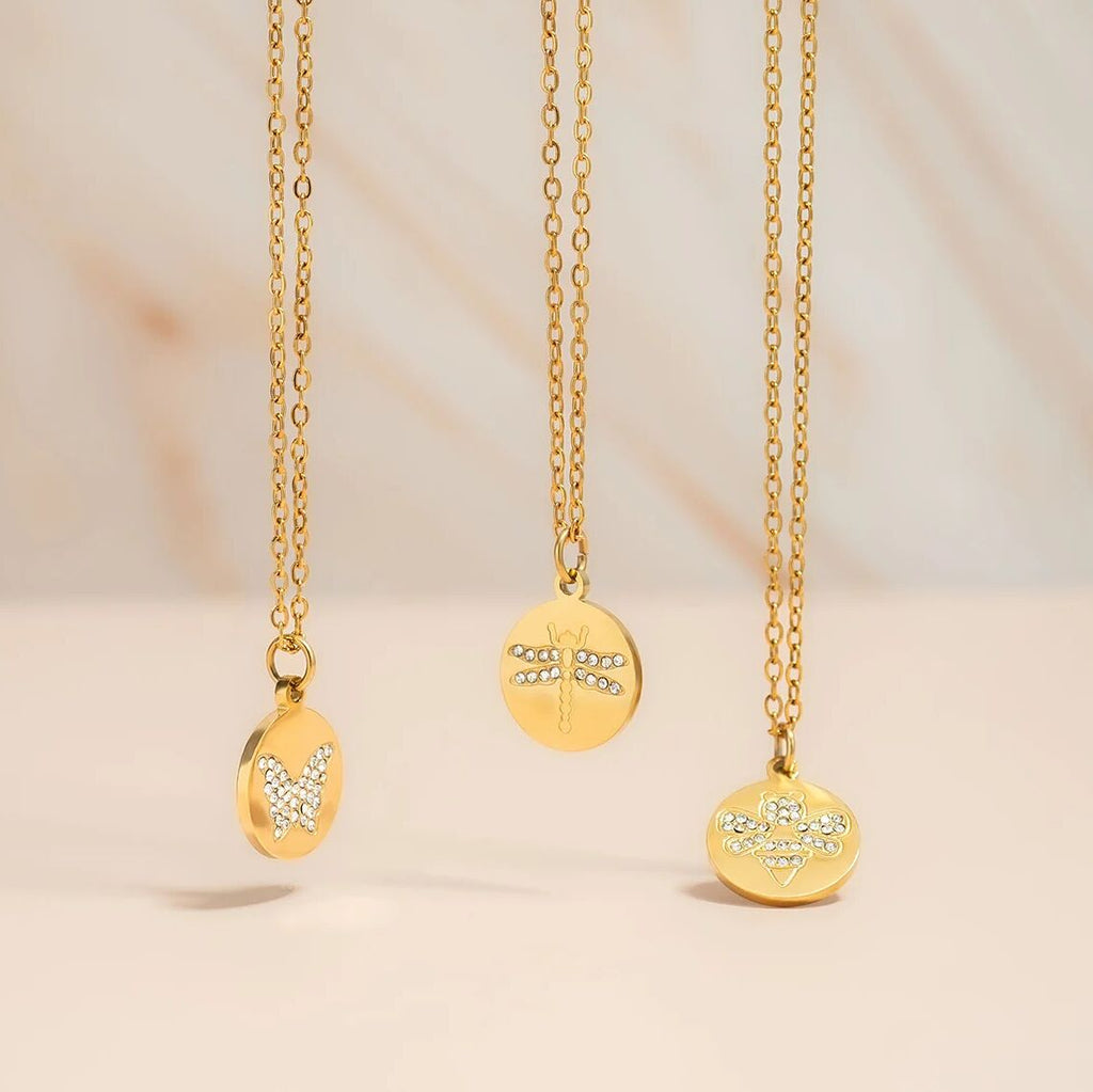 Bee cz stone Pendant Necklace