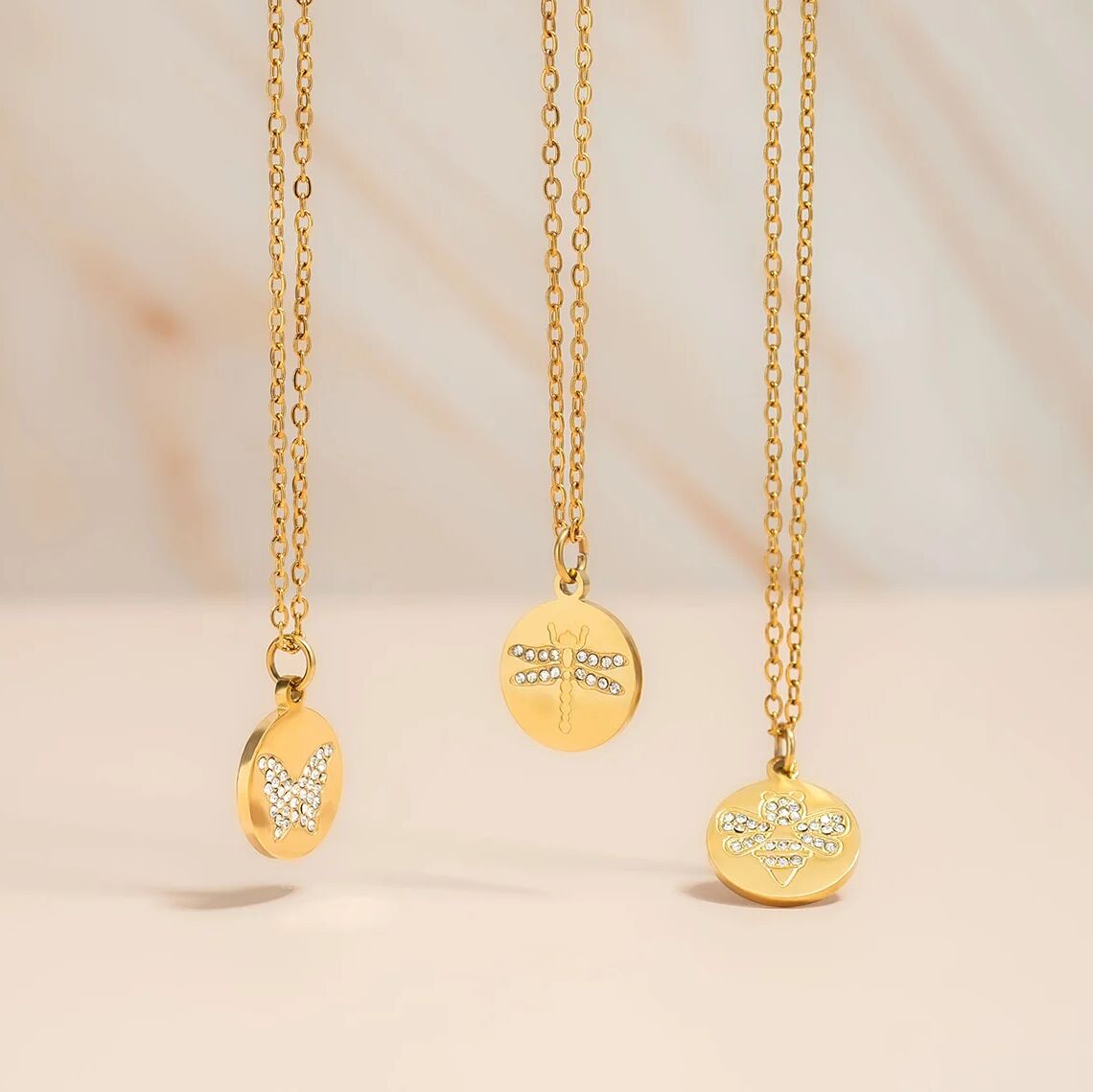 Bee cz stone Pendant Necklace