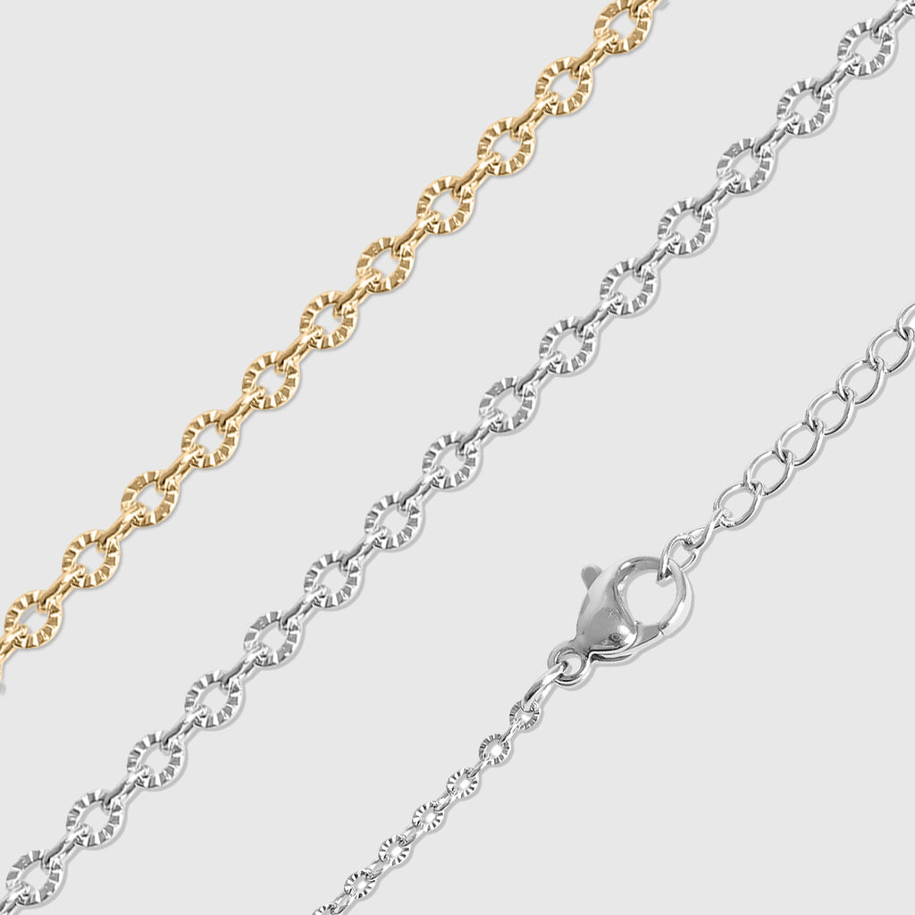 Crimped Oval Link Chain Necklace