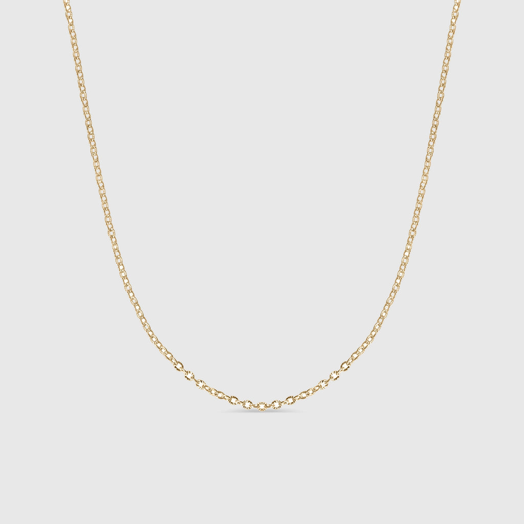 Crimped Oval Link Chain Necklace