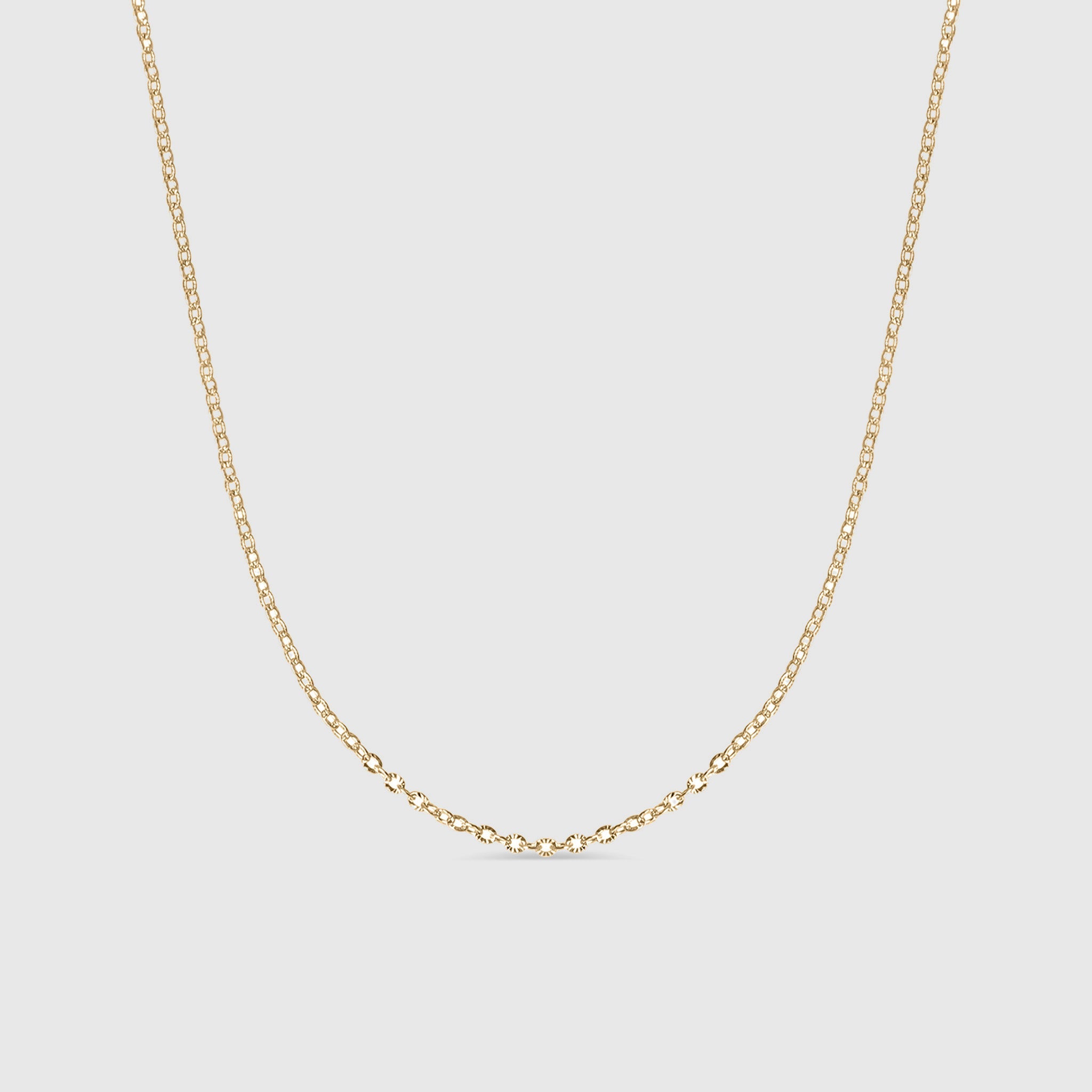 Crimped Oval Link Chain Necklace