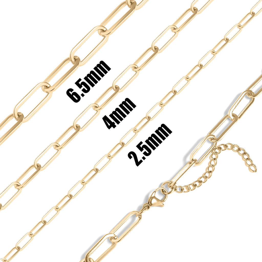 Gold Paperclip Chain Necklace