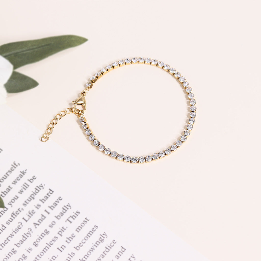 Gold Birthstone Tennis Bracelet