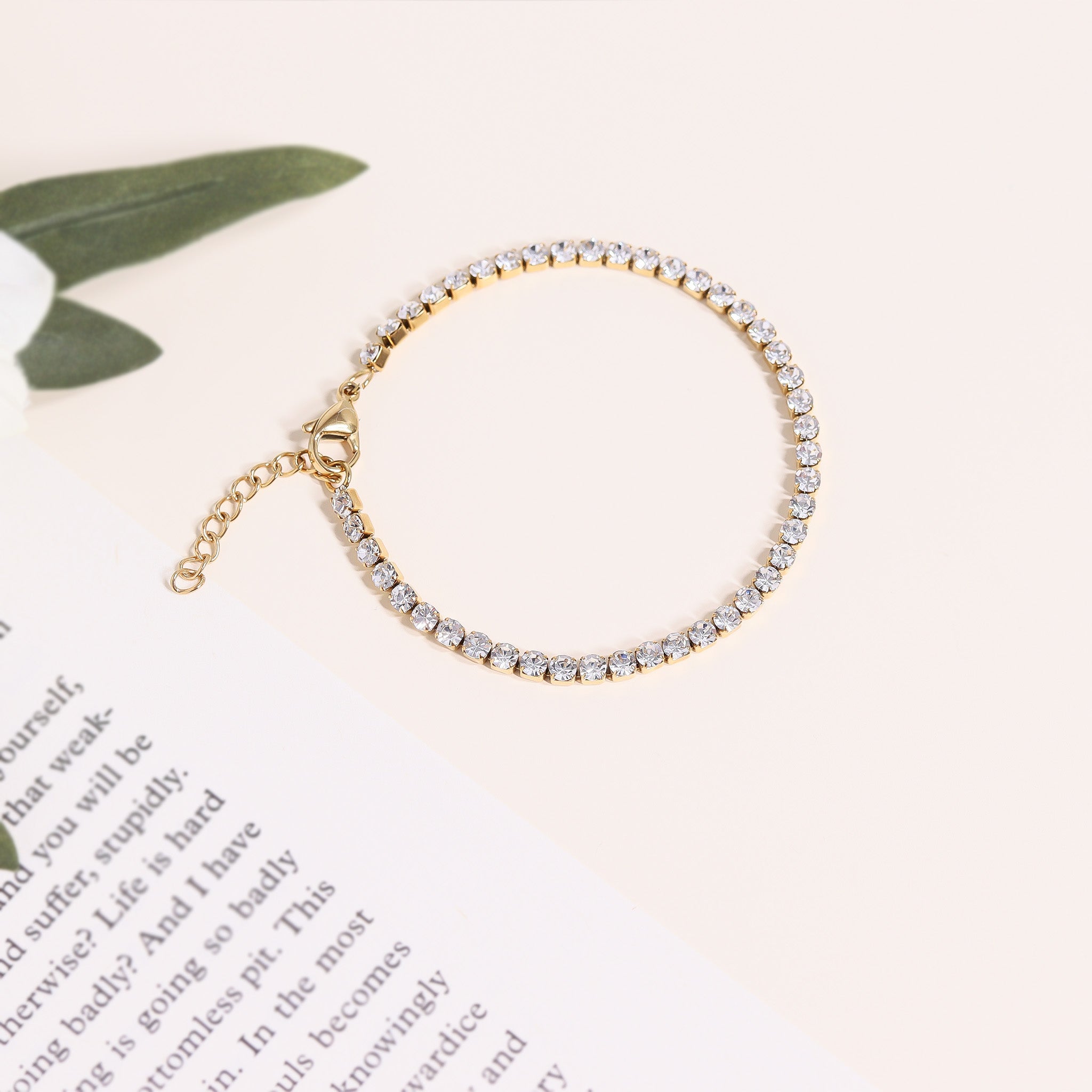 Gold Birthstone Tennis Bracelet