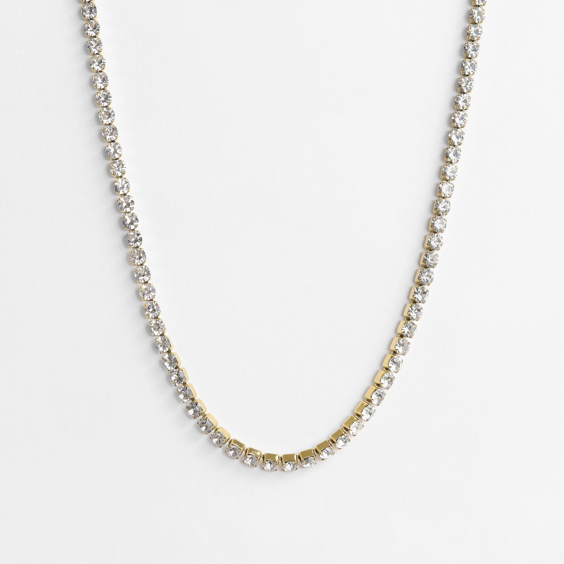 gold tennis chain necklace