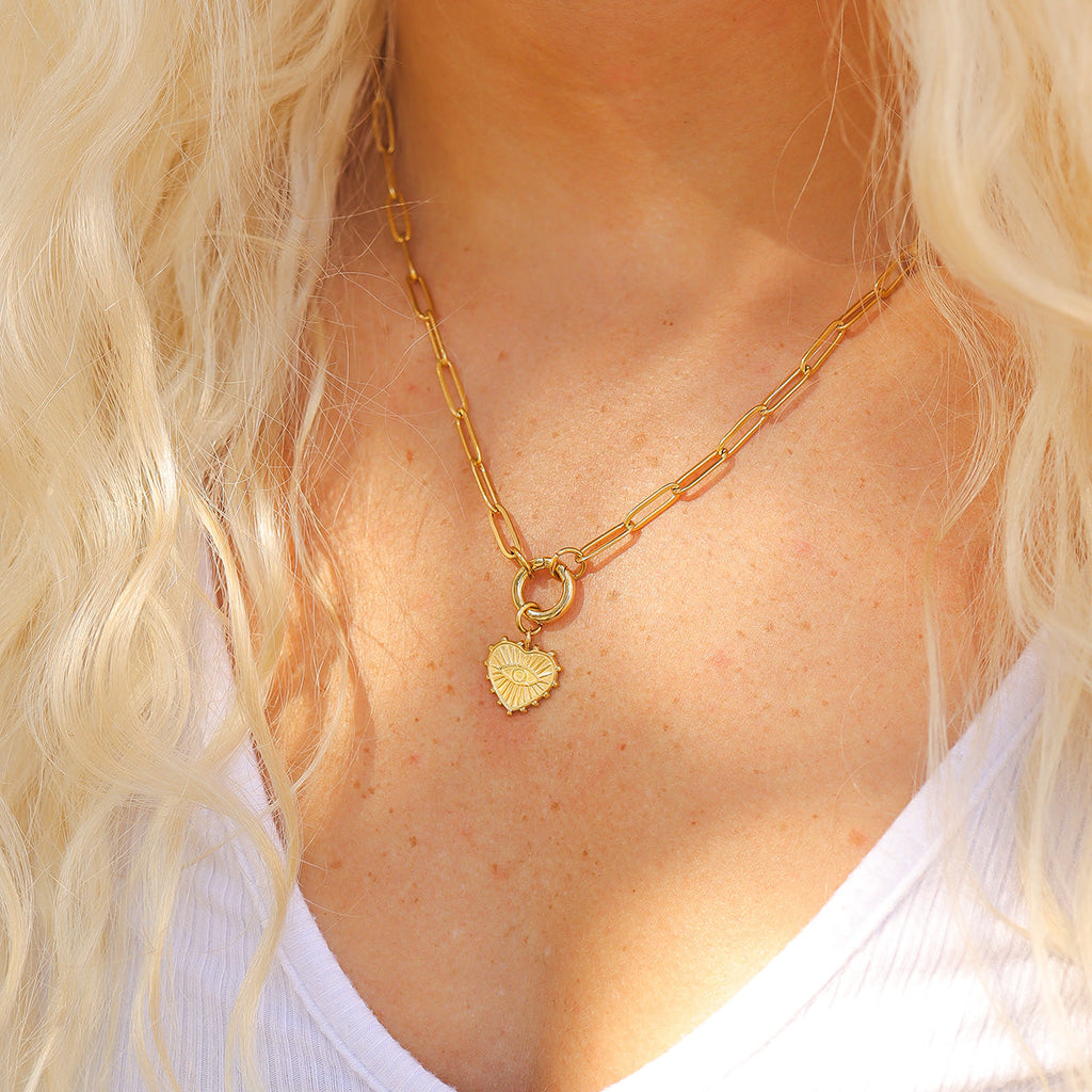 Paperclip Charm Holder Necklace