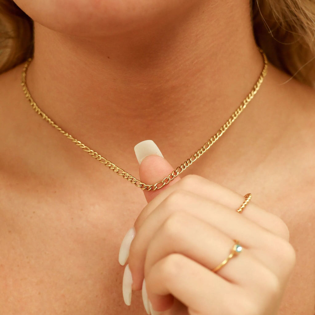 Gold Figaro Chain Necklace