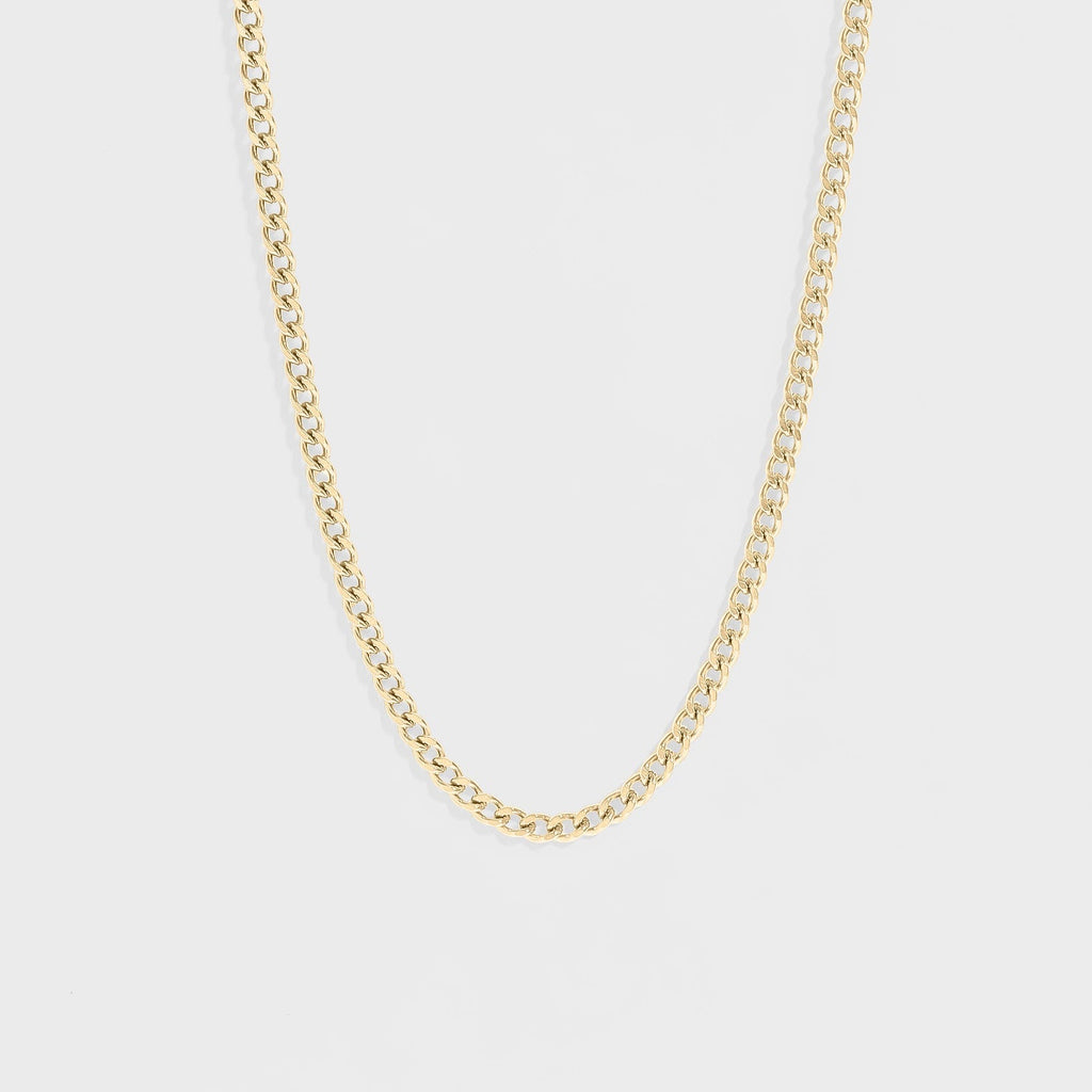 Gold Curb Chain Necklace