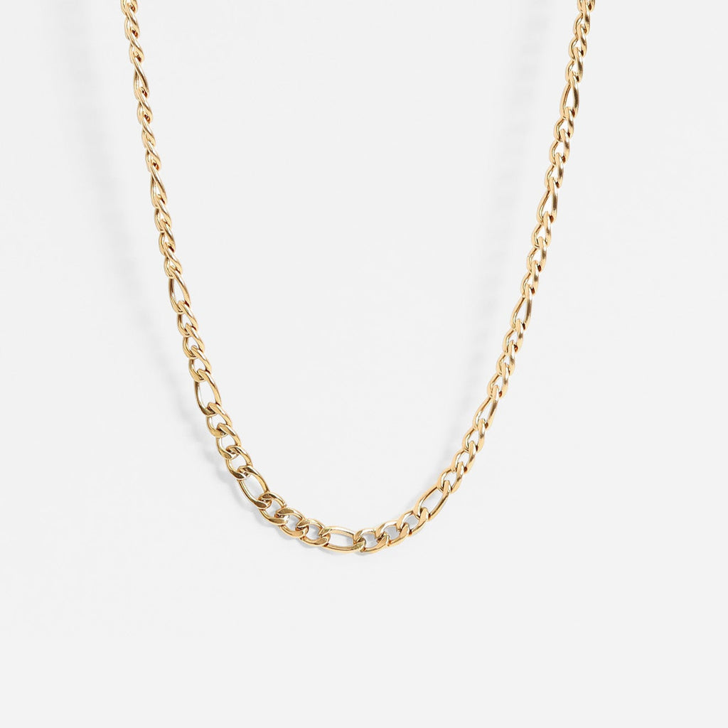 18K Gold figaro chain necklace