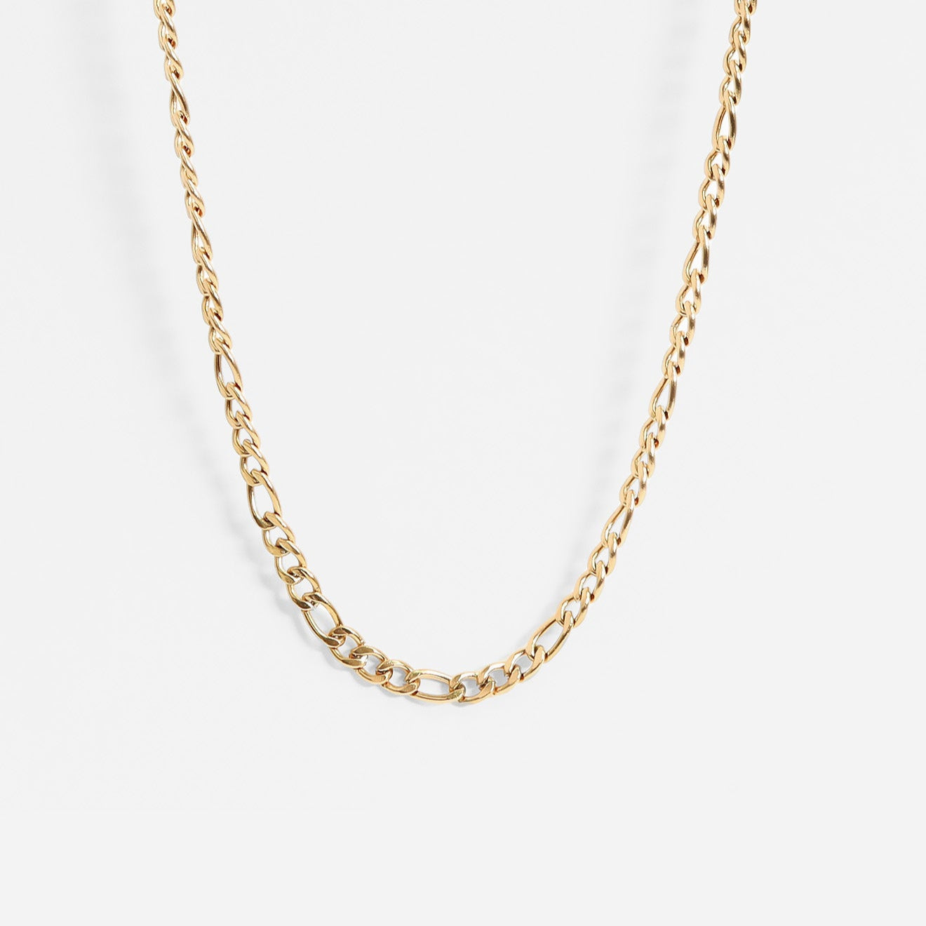 18K Gold figaro chain necklace