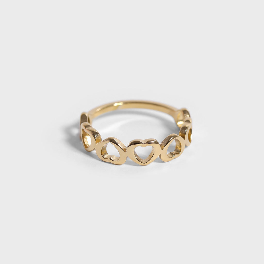 Alternating Heart Stacking Ring
