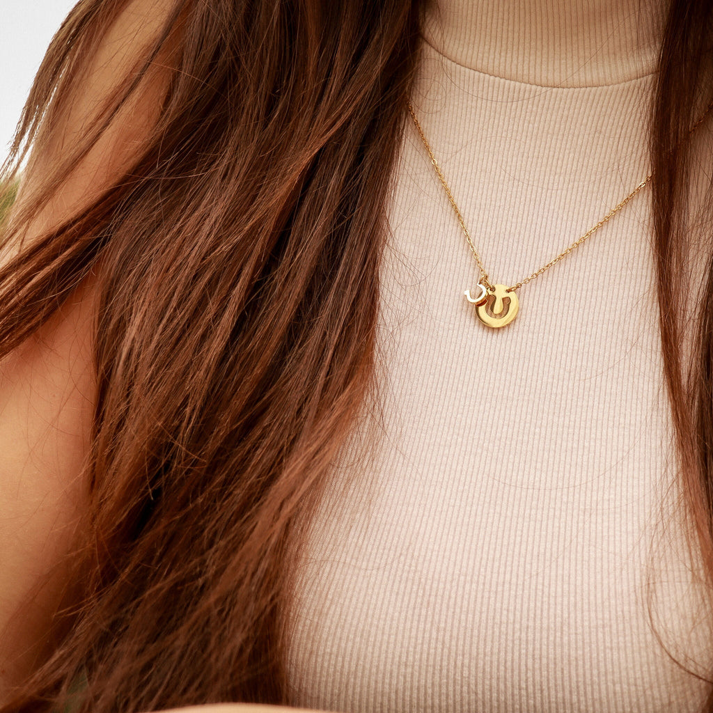 Cutout Horseshoe Necklace