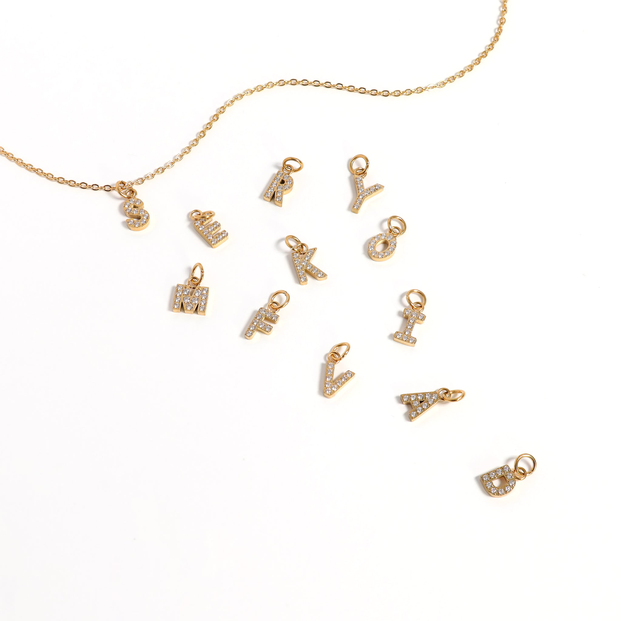 Gold Letter Charms