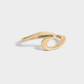 Gold wave ring