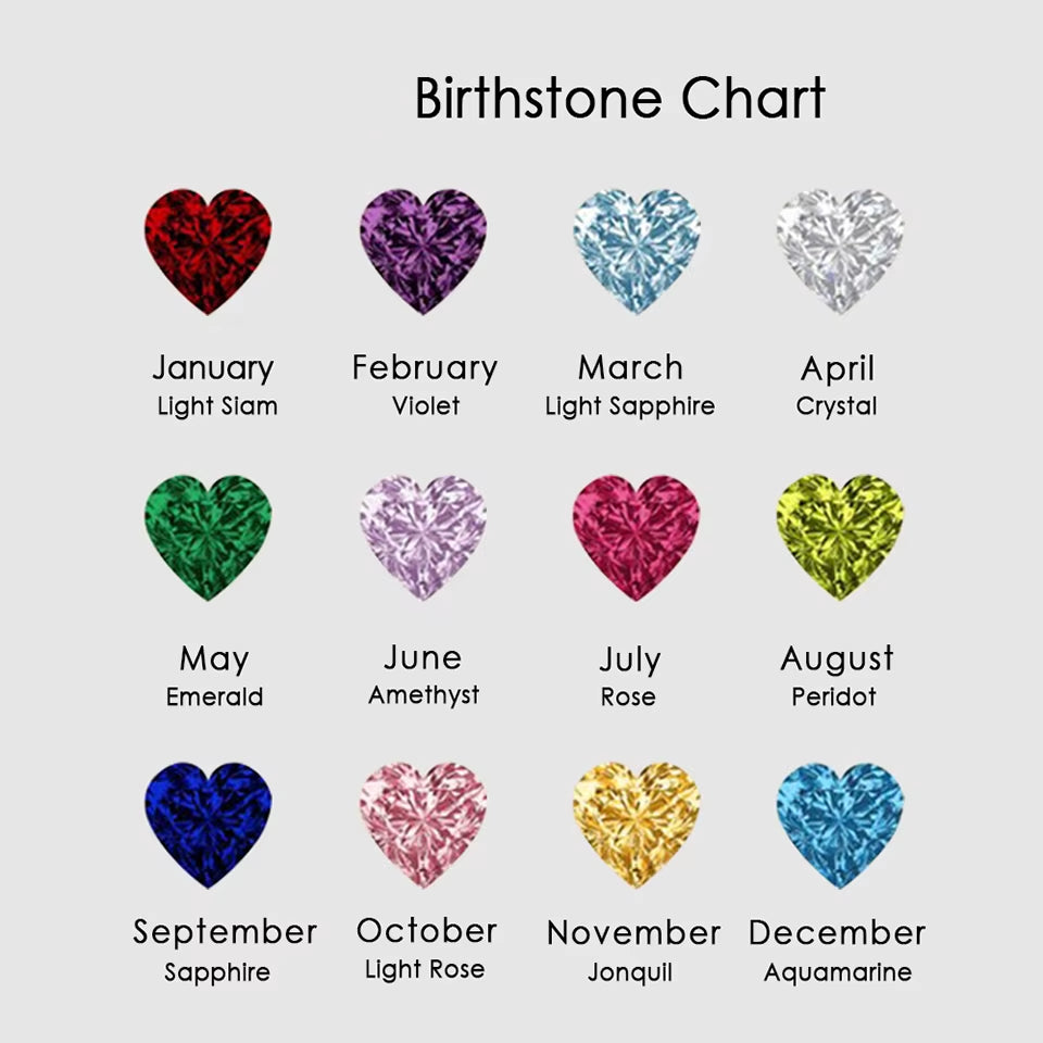 Amour Birthstone Heart in gold tone featuring birth month, product image 6