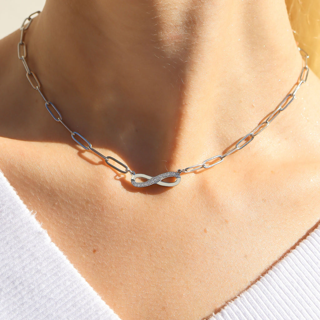 Paperclip Infinity Necklace
