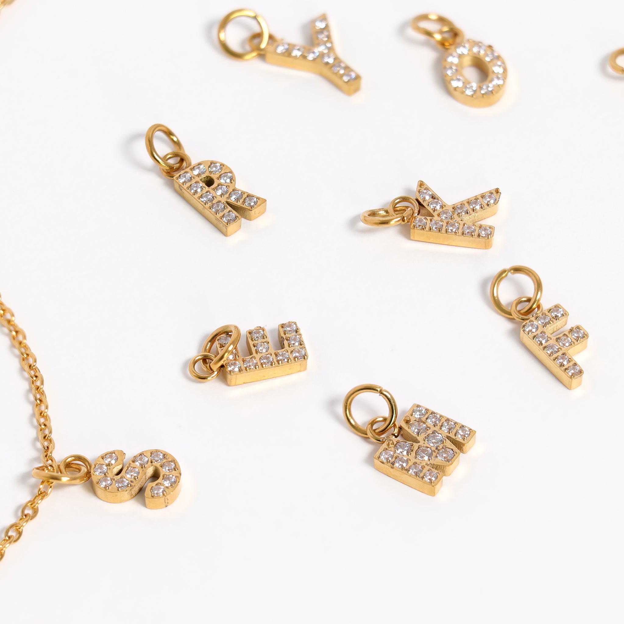 Gold Letter Charms