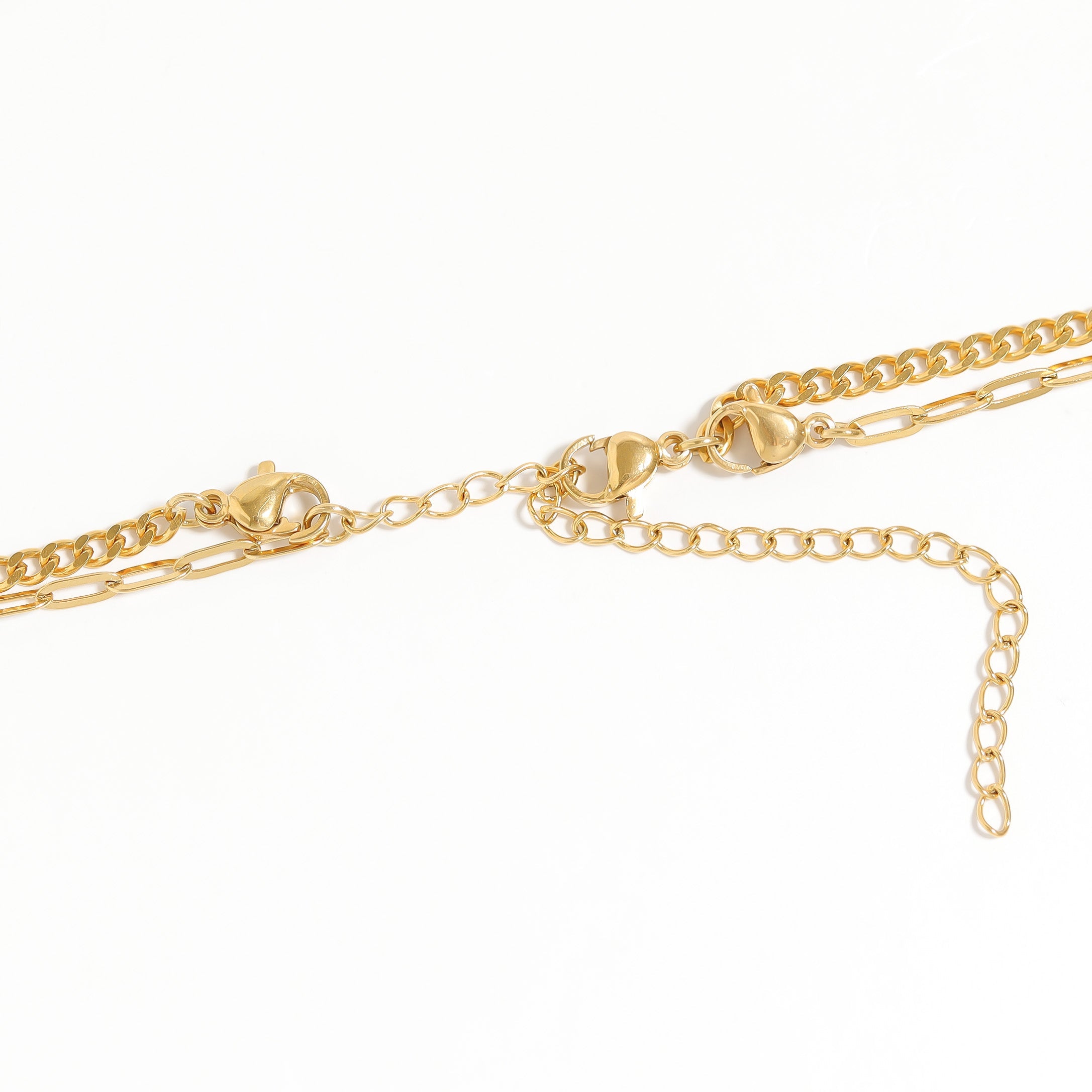 Moon & Star Layered Charm Necklace