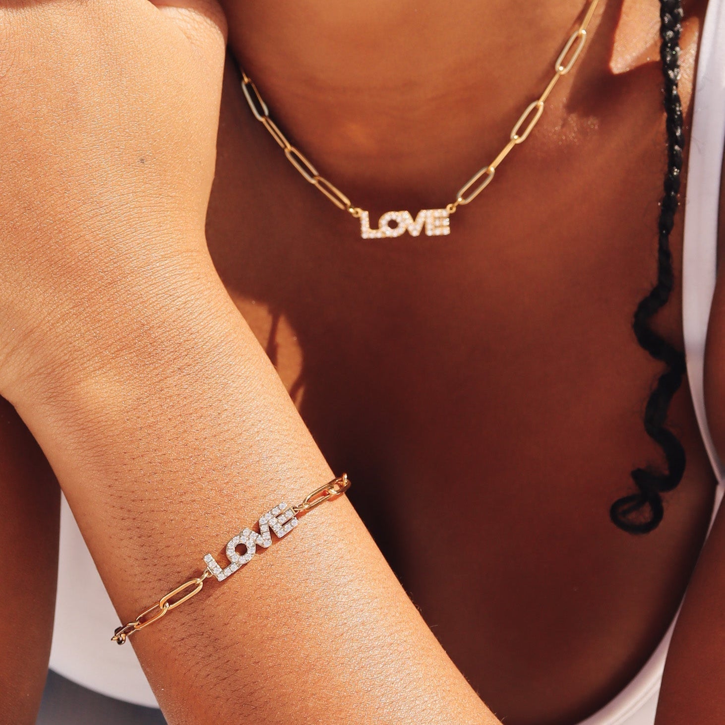 Paperclip "Love" Charm Bracelet