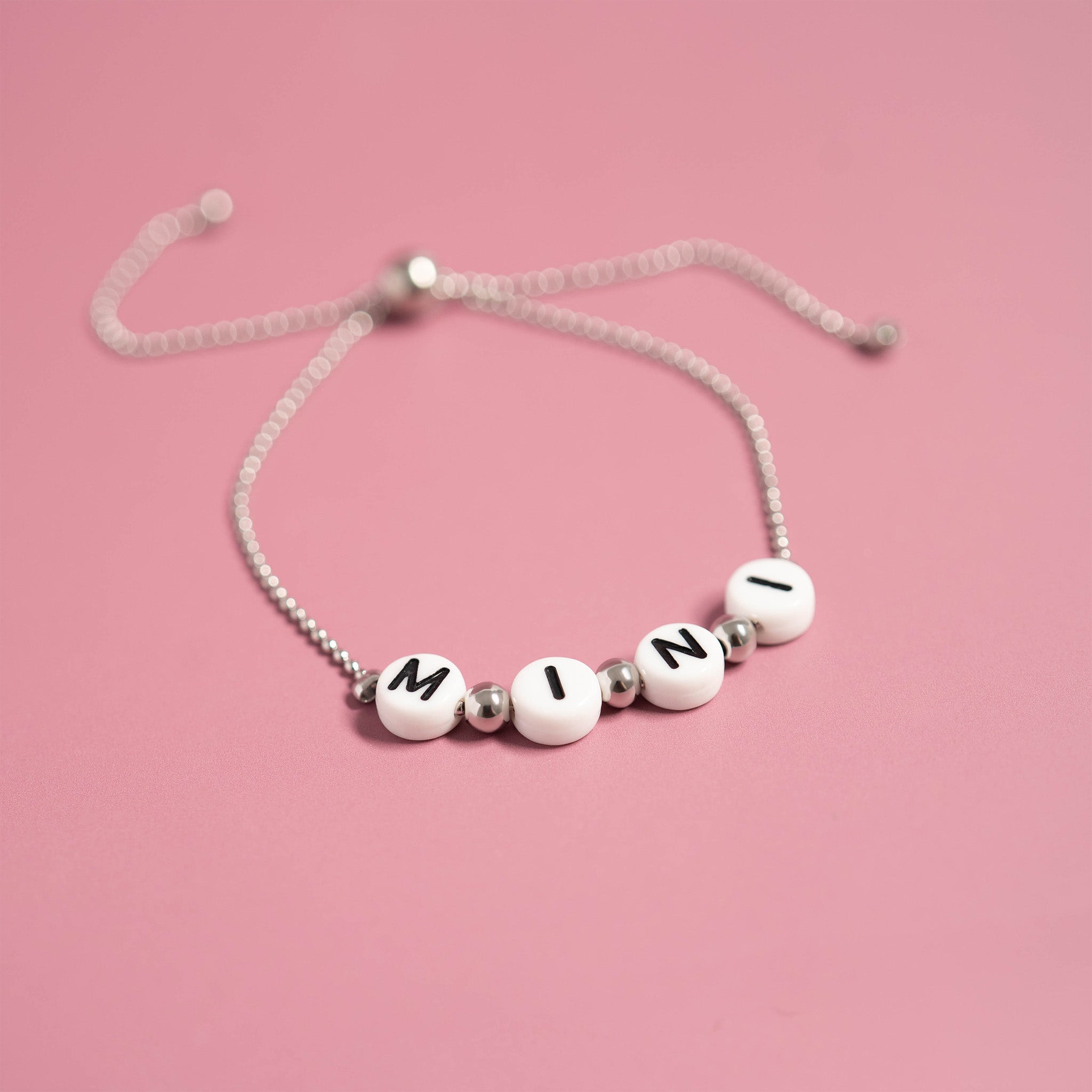 18K Gold PVD Stainless Steel "Mini" Adjustable Beaded Bracelet