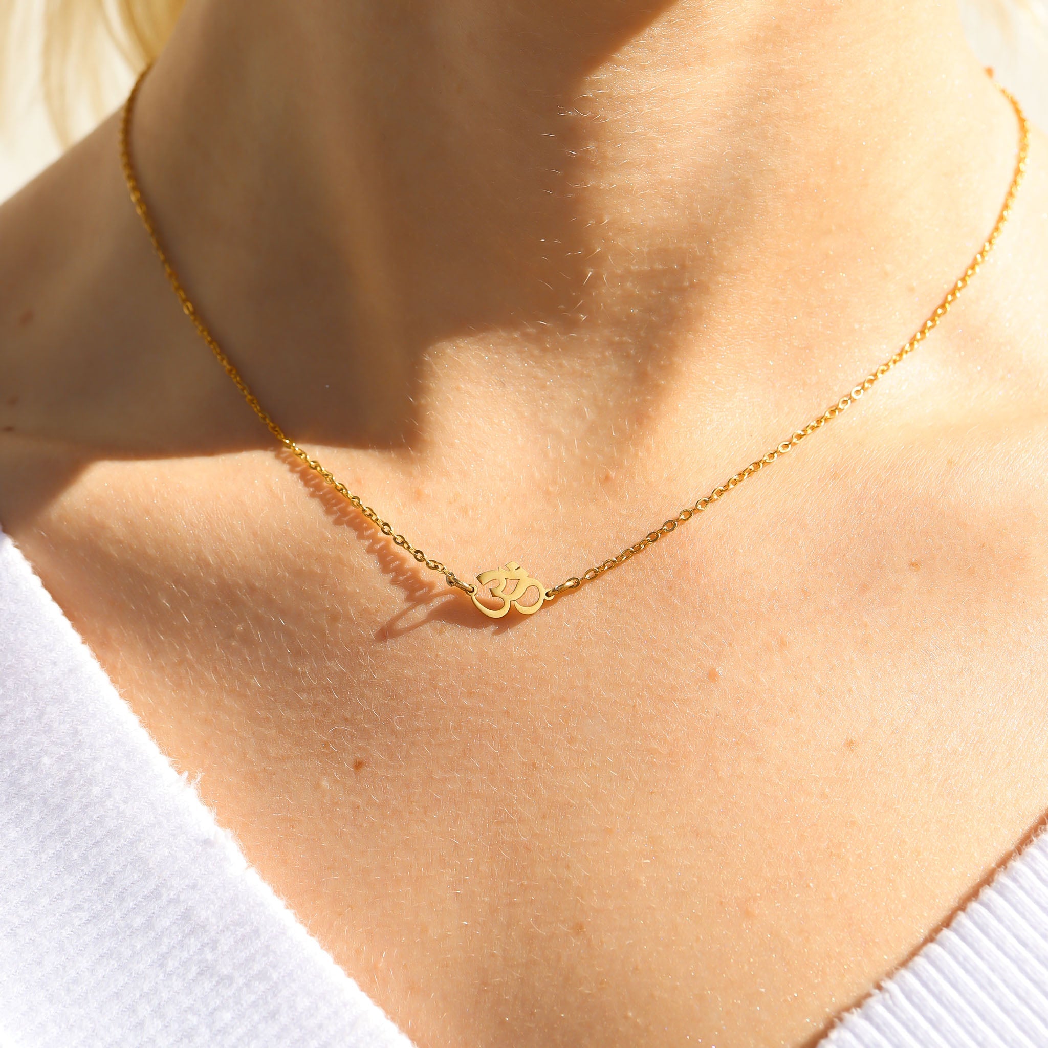 "Om" Dainty Charm Necklace