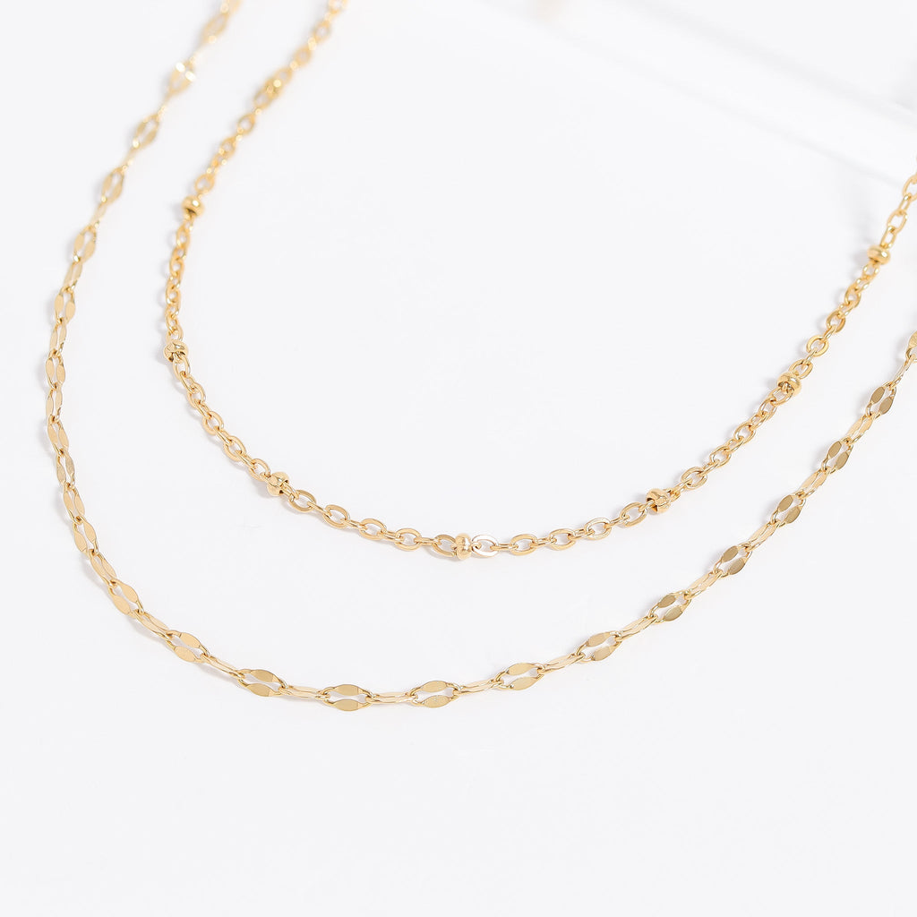 Dainty Layered Chain Necklace Set